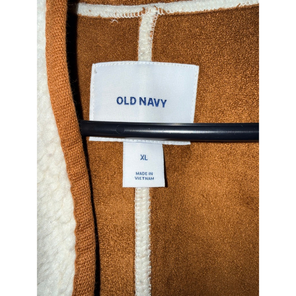 Women's Old Navy Teddy Jacket XL Beige Brown - Picture 5 of 7